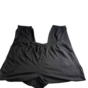 Lou‎ & Grey Luvstretch Joggers Womens XL Black Drawstring Waist Stretch